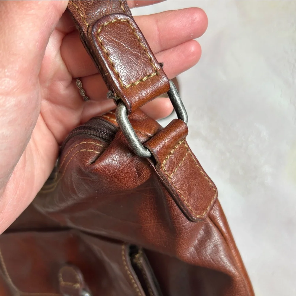 Jack Georges Voyager Collection Hobo Bag with Front Pocket and Adjustable Strap